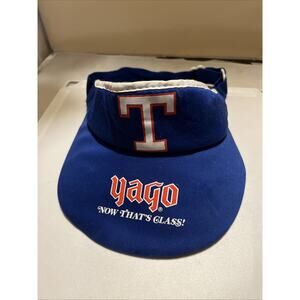 MLB Texas Rangers VINTAGE Cotton Baseball Visor Yago Advertising